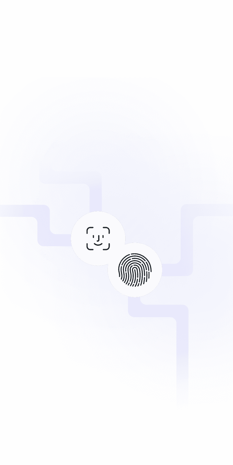 Touch Id & Face Id logos with pipes