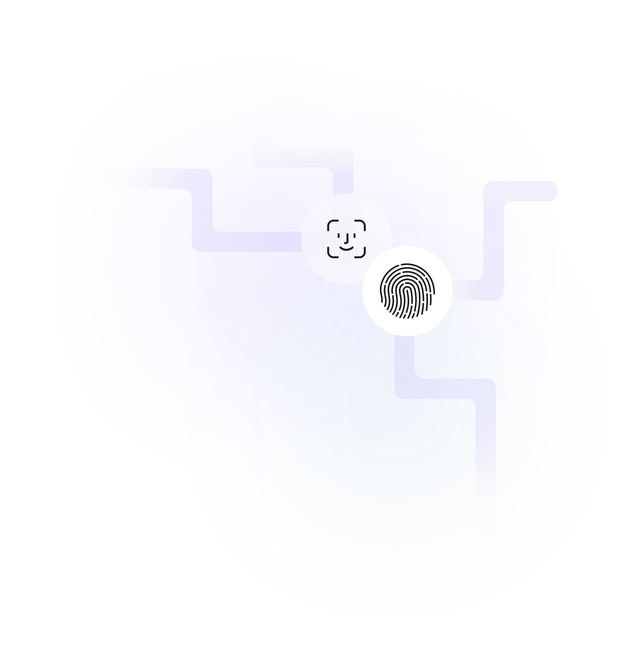 Touch Id & Face Id logos with pipes